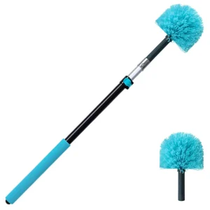 1.2m Aluminum Telescoping Pole Ceiling Fan Cobweb Corner Brush Corner Duster Spider Web Washable Brush Cleaning Tool