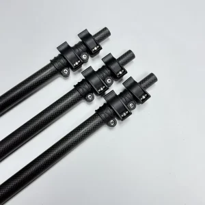 1.5m Custom Flip Lock Carbon Fiber Telescopic Pole Extending Tool Extension Mast Metal Detector Rod Handle