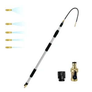 1.8M 112-180cm Aluminum Telescopic Gutter Cleaning Pole Copper Switch Reusable for Efficient Debris Removal