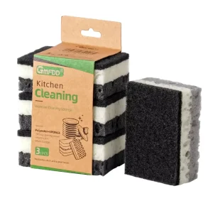 10*7*3.8cm 3 Layer High Density Foam Sponge Kitchen Cleaning Non Scratch Scouring Pad Deep Cleaning Dish Washing Eco Friendly