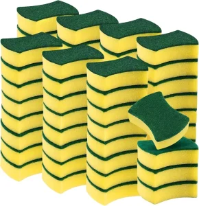 10*8*3cm Rectangle Waist Shape Scouring Pad Sponges for Dishes Cleaning Dish Washing Kitchen Accessories