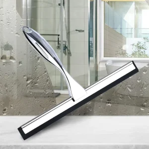 10 Inch Stainless Steel Multifunctional Eco Friendly Window Squeegee & Bathroom Mirror Cleaning Tool with Glass Wiper