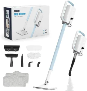 10 in 1 Electric Steam Mop Detachable Handheld Steamer Quick Heat up Steam Cleaner 2 Level Control for Floor Household Hotel