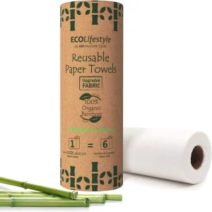 100% Biodegradable Eco Friendly Quick Dry Reusable Bamboo Kitchen Towels Heavy Duty Kitchen Cleaning Cloths Bamboo Paper Towels