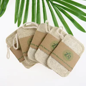 100% Biodegradable Natural Plant Loofah Kitchen Cleaning Sponge Dish Washing Pads Scrubber Recycled Loofah Sponge for Dish
