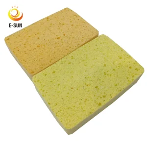 100% Biodegradable Non Scratch Wood Pulp Sponge Odor Free Kitchen Scrub Sponges Scouring Pads Strong Decontamination
