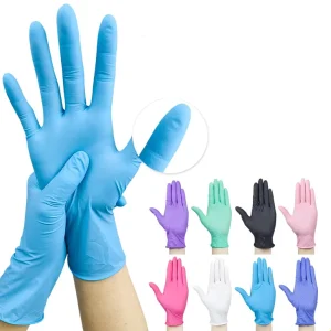 100 Box 6Mil Medical Manufacturers Coated Blue Disposable Black Nitrile Gloves Powder Free