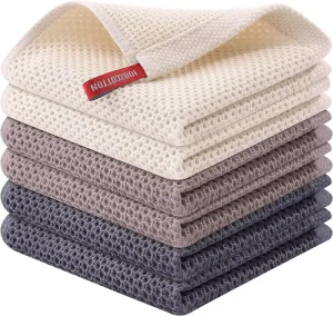 100% Cotton Dish Cloths 12 X 12 Inches Waffle Weave Super Soft and Absorbent Dish Towels Quick Drying Dishcloths
