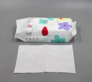 100% Cotton Disposable Face Tissues Soft Nonwoven Wipes with Pearl Fabric Square Pattern for Baby Child Facial Cleansing