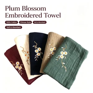 100% Cotton Embroidered Towel Pure Cotton Dishcloths Absorbent Kitchen Hand Towels Cleaning Dish Cloths