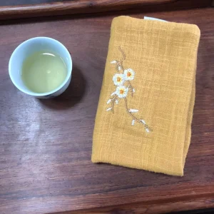 100% Cotton Embroidered Towel Pure Cotton Dishcloths Absorbent Kitchen Hand Towels Cleaning Dish Cloths