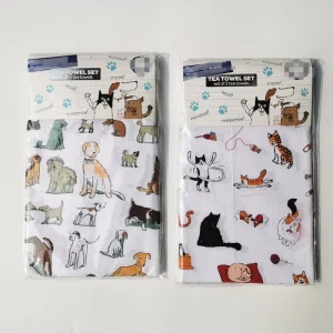 100% Cotton Fabric Tea Towels for Kitchen High Absorbent Kitchen Tea Towel Set for Bar Kitchen Hotel Home
