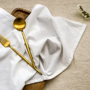 100% Cotton Flour Sack Kitchen Dish Towels Plain White Tea Towel Blanks 28×28 Inches for Screen Printing