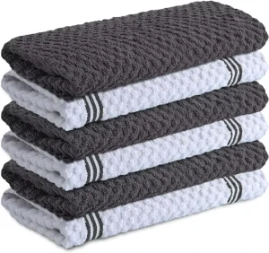 100% Cotton Kitchen Towels 15×25 inch Extra Soft Tea Towels Super Absorbent and Napkins