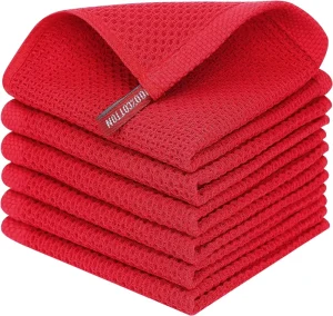 100% Cotton Kitchen Towels & Dish Cloths Set Cotton Woven Quick Dry for Home Use Cleaning Towel