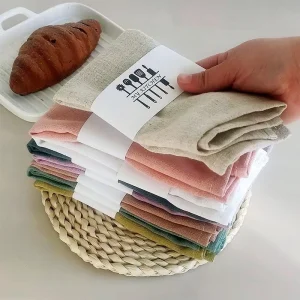 100% Cotton Linen Multi use Kitchen Towel Soft Dish Hanging Loop Cloth Napkins Highly Absorbent Tea Towels