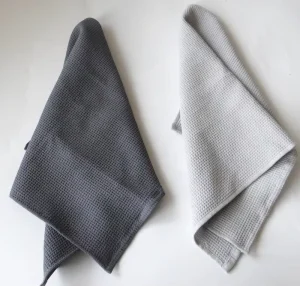 100% Cotton Plain White Waffle Kitchen Dish Towel Blank Tea Towel in 6 Colors