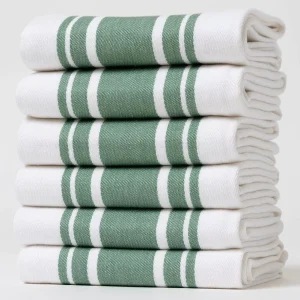 100% Cotton Quick Dry Water Absorbent Eco Friendly Kitchen Dish Towels Plaid Woven Custom Design