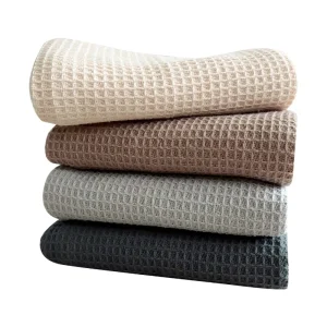 100% Cotton Solid Color Woven Quick Dry Eco Friendly Waffle Dish Towels Cleaning Cloth Kitchen Dishcloths
