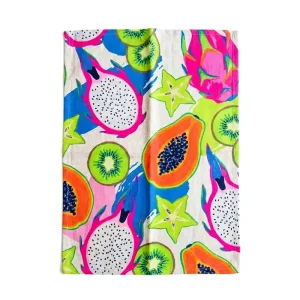 100% Cotton Tea Towels Tropical Fruit Salad Vibrant Exotic Fruit Print Kitchen Towels 40x60cm