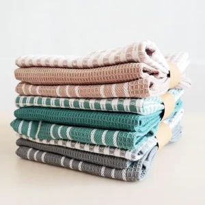 100% Cotton Waffle Kitchen Towels Super Absorbent Kitchen Dish Towel for Brand Promotion Quick Dry Kitchen Towel