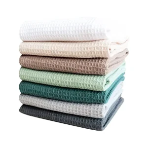 100% Cotton Waffle Weave Kitchen Dish Cloths Soft Absorbent Quick Drying Dish Towels Kitchen Tawels