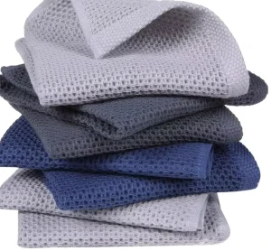 100% Cotton Waffle Weave Kitchen Dish Cloths Ultra Soft Absorbent Quick Dry Dish Clean Towels