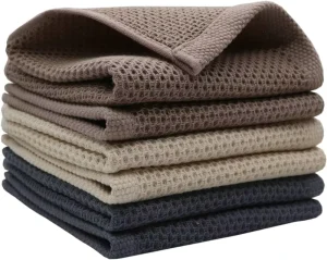 100% Cotton Waffle Weave Kitchen Drying Towels Dish Cloths for Washing Dishes Kitchen Towels