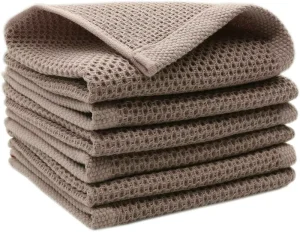 100% Cotton Waffle Weave Kitchen Towels Dish Towels Dish Cloths for Drying and Cleaning