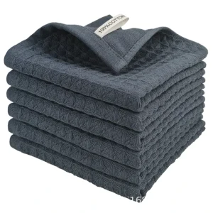 100% Cotton Waffle Weave Kitchen Towels Ultra Absorbent Soft Dish Cloth Set for Household Cleaning