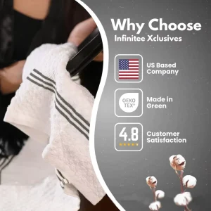 100% Cotton Woven Kitchen Towels Super Absorbent Soft Dish Cloths Reusable Cleaning Towels 30x30cm 6 Pack
