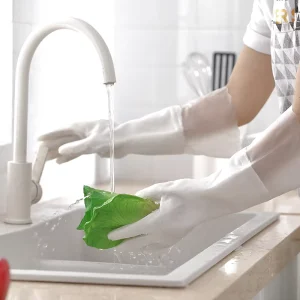 100% Food Grade Silicone Custom Made Magic Scrubber Heat Resistant Household Cleaning Dishwashing Gloves Rubber Material