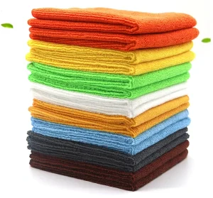 100% Microfiber Eco Friendly Square Cleaning Cloth 40x40cm Colorful Super Strong Water Absorption Kitchen Car
