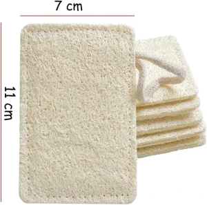 100% Natural Rectangle Vegetable Scrubber Biodegradable Compostable Loofah Plant Sponges Zero Waste Sponge Scouring Pads