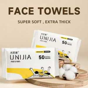 100% Plant Fiber Disposable Face Towel Biodegradable Soft Facial Cleansing Cloth Eco Friendly Household Multi Functional Beauty