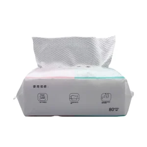100% Pure Cotton Disposable Facial Towels Eco Friendly Biodegradable 1 Ply Custom Packaging Bag Packed Dry Cleansing Wipes