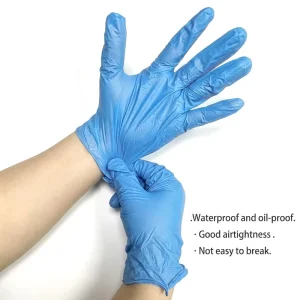 100 Thick Disposable Nitrile Gloves Food Grade Waterproof Durable for Food Industry & Labor Protection Home Cleaning Use