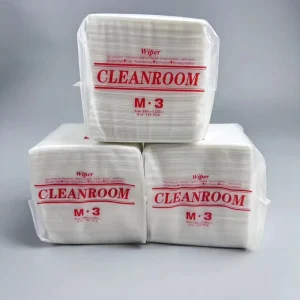 100% Viscose M 3 Cleanroom Wiper 250x250mm Lint Free Industrial Cleaning Wipes for Electronics Optics
