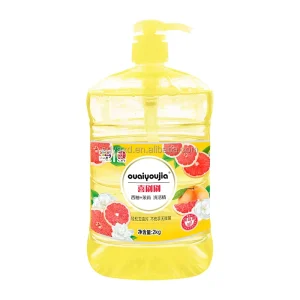 1000 ml Kitchen Dish Washing Liquid Disposable Eco Friendly Bulk Soap Lemon Orange Scent ISO9001 Certified 15-30% Active