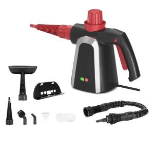 1000w Handheld Steam Cleaner 400mL Large Tank 9PCS Accessories Deep Cleaning for Kitchen Bathroom Car Sanitizes Surfaces