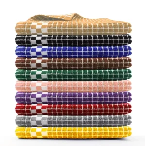 100%cotton Yellow Stripe Dish Towels for Kitchen Absorbent Tea Towels Quick Drying Kitchen Hand Towel Customized