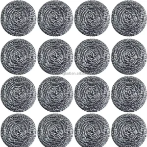 10~40 Gram Individually Wrapped Heavy Duty Stainless Steel Flat High Water Absorption Scouring Cleaner Pad Cookware Sponge