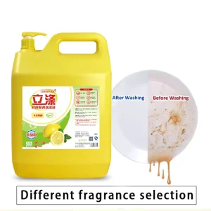 10Kg Eco-Friendly Lemon Scented Liquid Kitchen Detergent with 5%-15% Active Ingredients for Easy Oil Removal Dishwashing