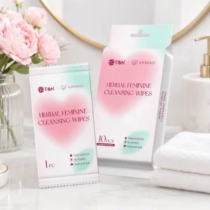 10pcs Pack Herbal Feminine Skin Cleansing Wipes Mild Soft Refreshing Daily Care Towelettes