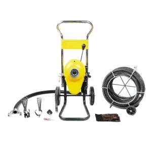 1100W Sectional Sewer Drain Cleaning Machine for 2″-8″ Pipes Professional Drain Snake Cleaner