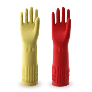 110g 38cm Eco friendly Reusable Kitchen Latex Gloves Soft Disposable Household Gloves for Home Cleaning Waterproof Home