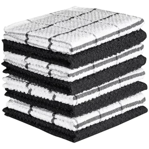 12*12 Inches 100% Cotton Super Soft Absorbent Lightweight Kitchen Dish Towels for Home Cleaning and Bar