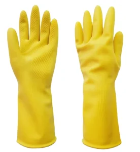 12 Inches Long Rubber Household Latex Gloves with Gauntlet Cuff EN388 EN420 Certified Powder Free and Silicone Free