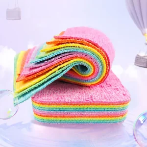 12 Layer Soft PVA Reusable Sponge Wipes Damp Torn Clean Dusters for Glass Floor Kitchen Cleaning