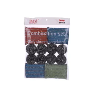 12 Pcs 410 Stainless Steel Wire Metal Wool Mesh Scrubber Kitchen Scouring Pad